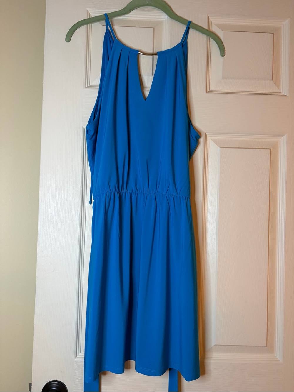 White House Black Market Teal Sleeveless V-Neck Women's Dress